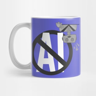 No AI Robot Grayscale Mug